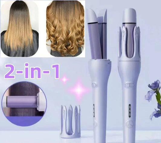 Sleek Style 2-in-1 Automatic Hair Curler & Straightener